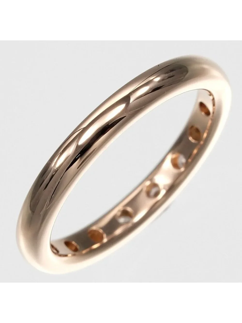 Tiffany & Co Stacking Band 18k Pink Gold Diamond Ring